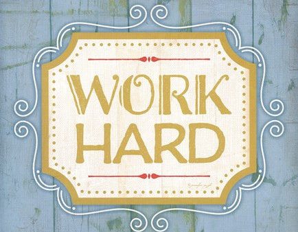 Work Hard - blue For Discount