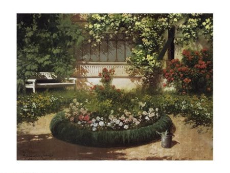 A Sunlit Flower Garden on Sale