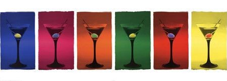 Martini Glasses Pop Art Online Sale