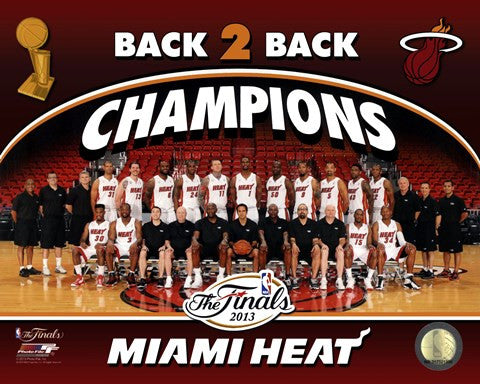 Miami Heat 2013 NBA Champions Team Photo Discount