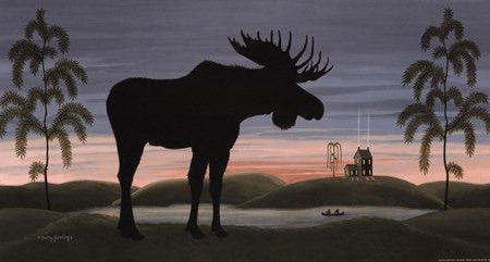 Moose at Dusk Sale