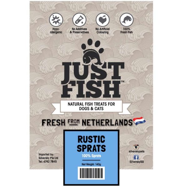 Just Fish Rustic Sprats Dog & Cat Treats 140g For Cheap