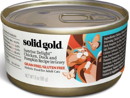 Solid Gold Sunrise Delight Chicken, Duck & Pumpkin in Gravy Canned Cat Food 85g For Cheap