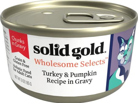 Solid Gold Wholesome Select Turkey & Pumpkin in Gravy Canned Cat Food 3oz Cheap