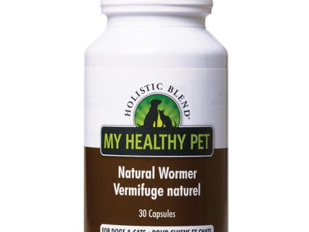 Holistic Blend Natural Wormer for Dogs & Cats 30 Caps Hot on Sale