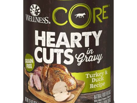 Wellness CORE Grain-Free Hearty Cuts In Gravy Turkey & Duck Canned Dog Food 354g Cheap