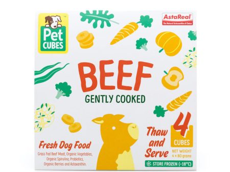 PetCubes Gently Cooked Beef Grain-Free Frozen Dog Food 2.24kg For Cheap