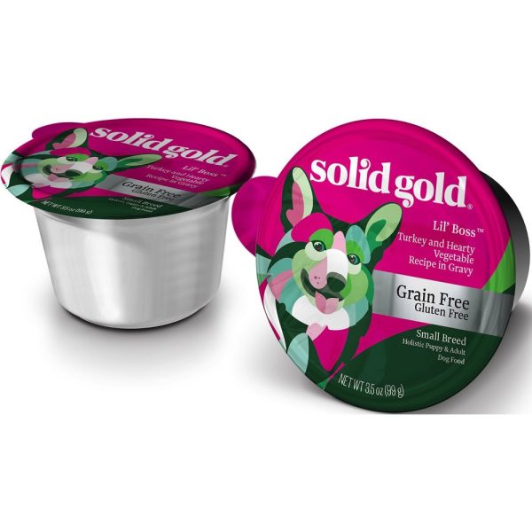 Solid Gold Lil  Boss Turkey & Vegetable Cup Tray Dog Food 99g on Sale