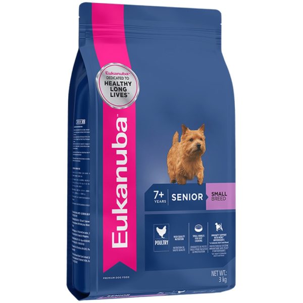 Eukanuba Senior Small Breed Chicken Dry Dog Food 3kg Supply