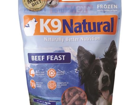 K9 Natural Raw Frozen Beef Feast Dog Food 5kg For Discount