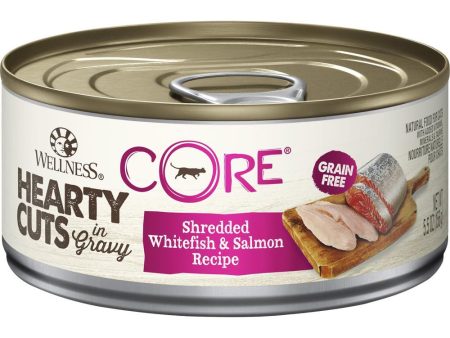 20% OFF: Wellness CORE Hearty Cuts Shredded Whitefish & Salmon Grain-Free Canned Cat Food 156g Cheap