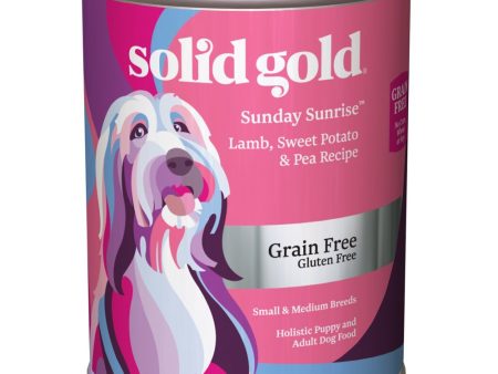 Solid Gold Sunday Sunrise Lamb, Sweet Potato & Pea Grain Free Canned Dog Food 374g Supply