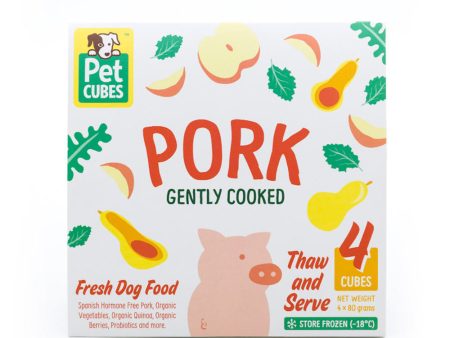 PetCubes Gently Cooked Pork Grain-Free Frozen Dog Food 2.24kg For Cheap