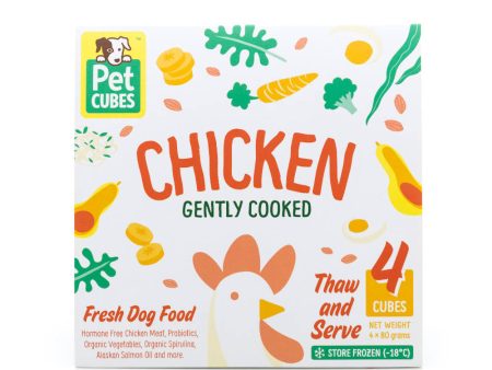 PetCubes Gently Cooked Chicken Grain-Free Frozen Dog Food 2.24kg Cheap