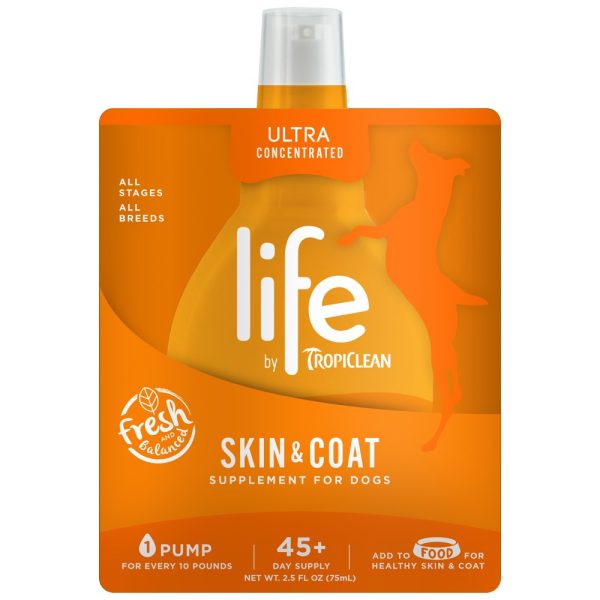 Life by Tropiclean Skin & Coat Supplement for Dogs 2.5oz Fashion