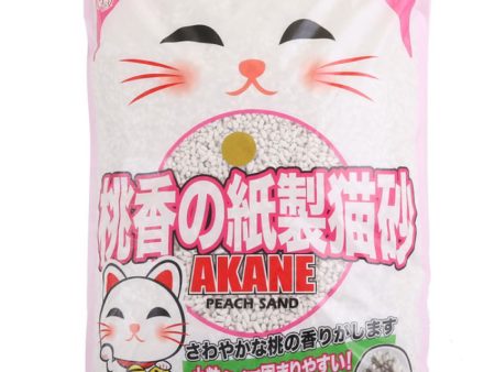 Akane Peach Paper Cat Litter 7L Supply